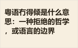 粤语冇得倾是什么意思：一种拒绝的哲学，或语言的边界